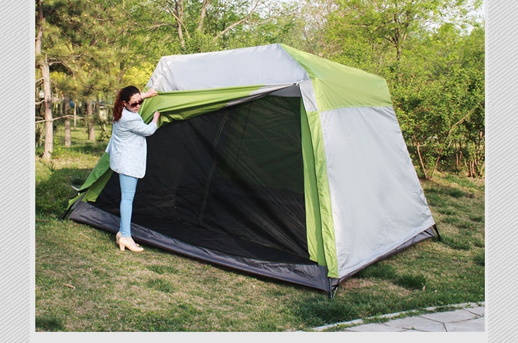 Cheap Goat Tents Hewolf 10People BigOutdoor Large Aluminum Pole Automatic Square Roof Tent Park Leisure Awning Wholesale and Retail Camping Tools Tents 